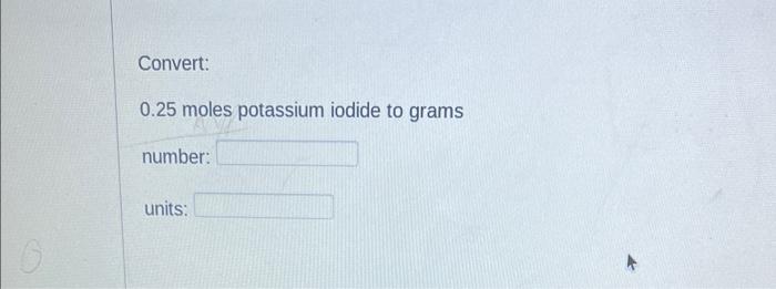 Solved Convert 1 0 Moles KBr To Grams Number Chegg