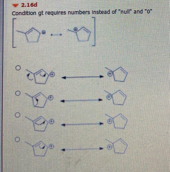 Solved 2 16a Condition Gt Requires Numbers Instead Of Null Chegg