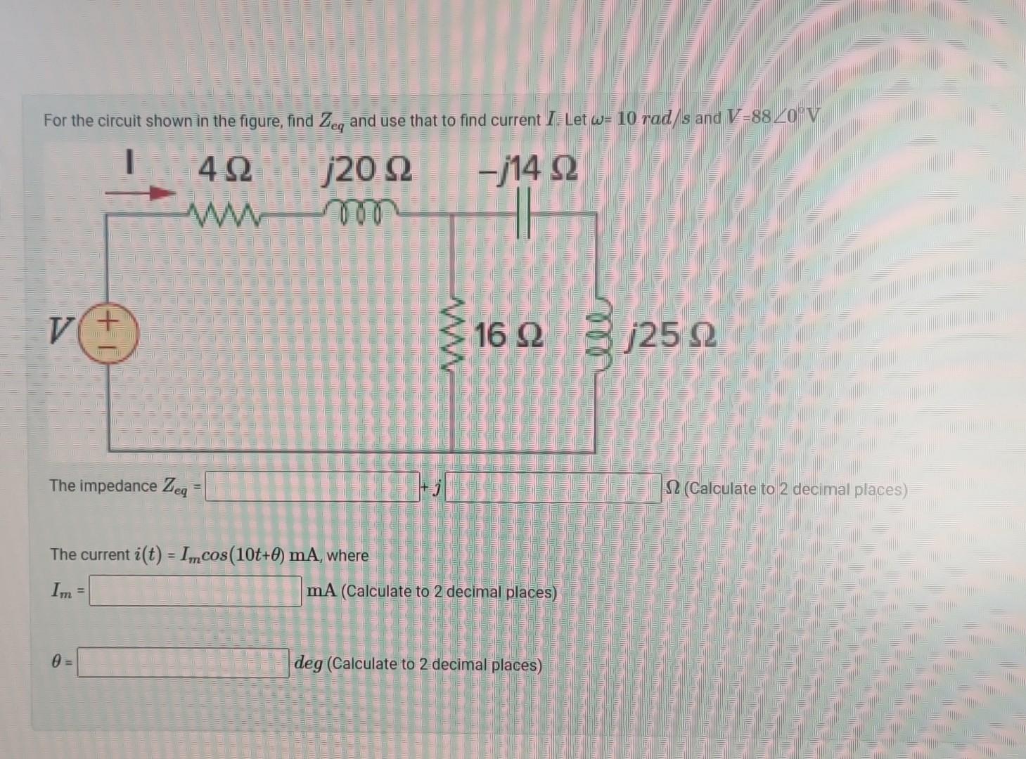 Solved For The Circuit Shown In The Figure Find Zeq And Use Chegg