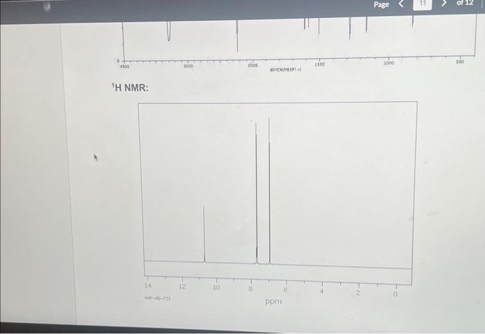 Solved H Nmr Bonus Question Propose Chemical Structure Chegg