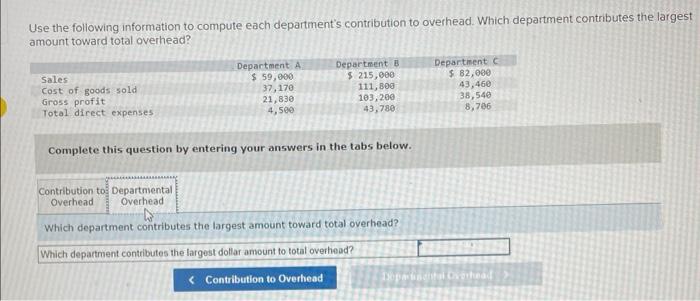 Solved Use The Following Information To Compute Each Chegg