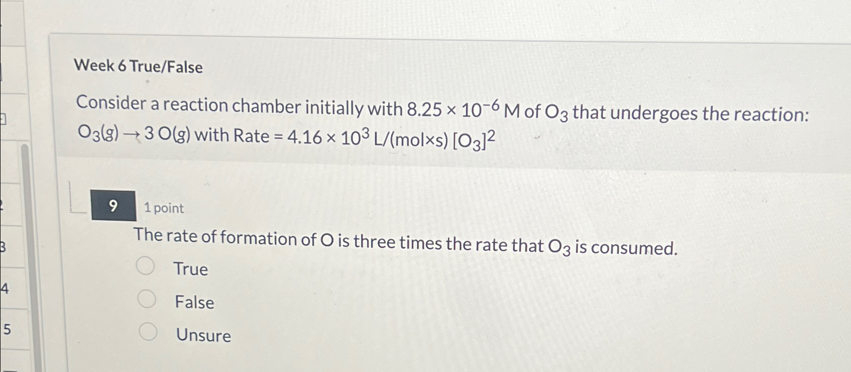 Solved Week True Falseconsider A Reaction Chamber Chegg