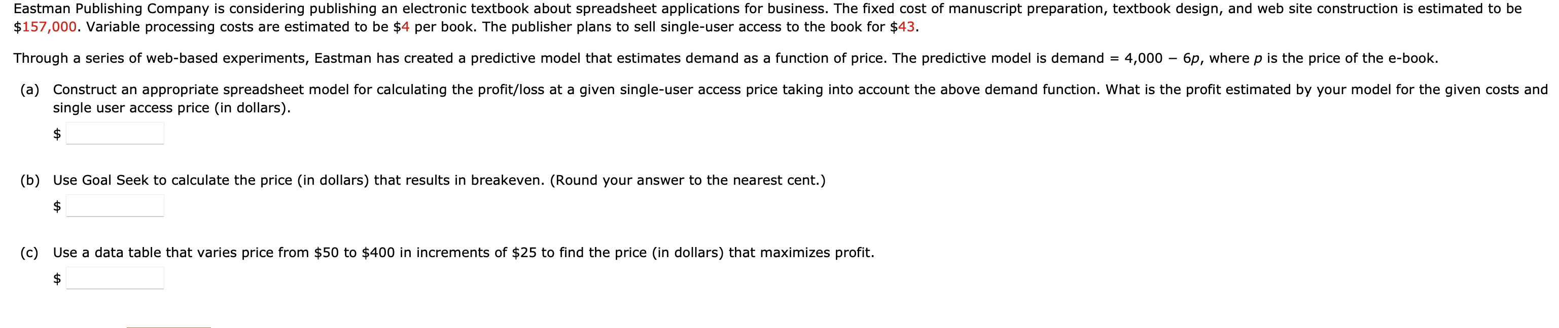 Solved Eastman Publishing Company Is Considering Publishing Chegg