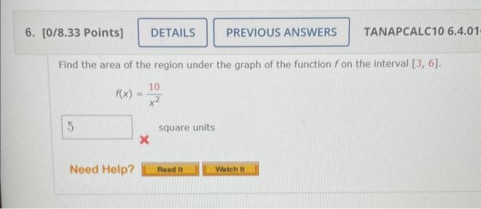 Solved Find The Area Of The Region Under The Graph Of The Chegg