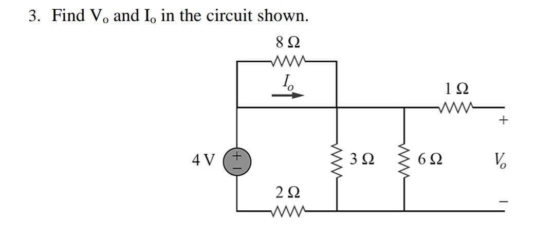 Solved Find V And I In The Circuit Shown W Chegg