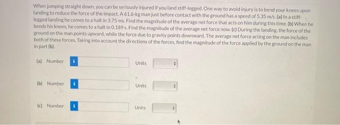 Solved When Jumping Straight Down You Can Be Seriously Chegg