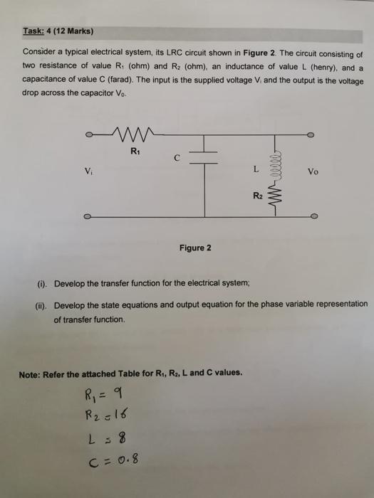 Solved Task Marks Consider A Typical Electrical Chegg