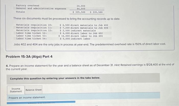 Solved Required Information Problem 15 3A Algo Computing Chegg