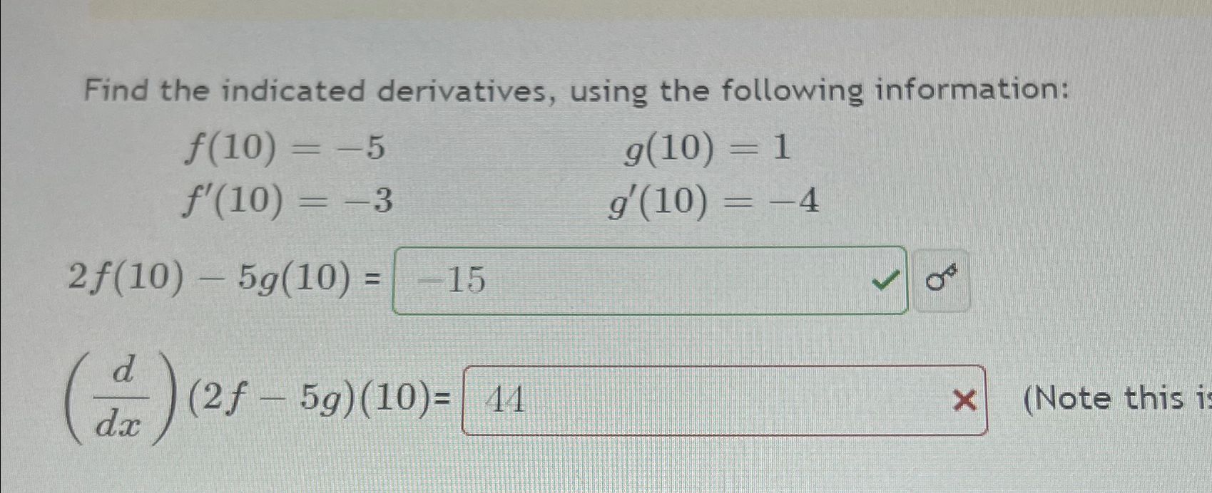 Solved Find The Indicated Derivatives Using The Following Chegg