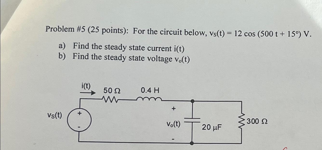 Solved Problem Points For The Circuit Below Chegg