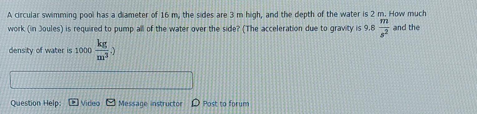 Solved A Circular Swimming Pool Has A Diameter Of M The Chegg