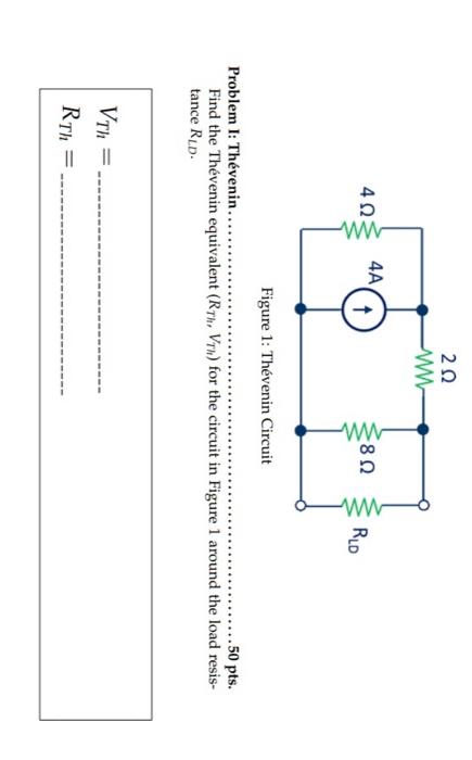 Solved Figure Th Venin Circuit Problem I Th Venin Chegg