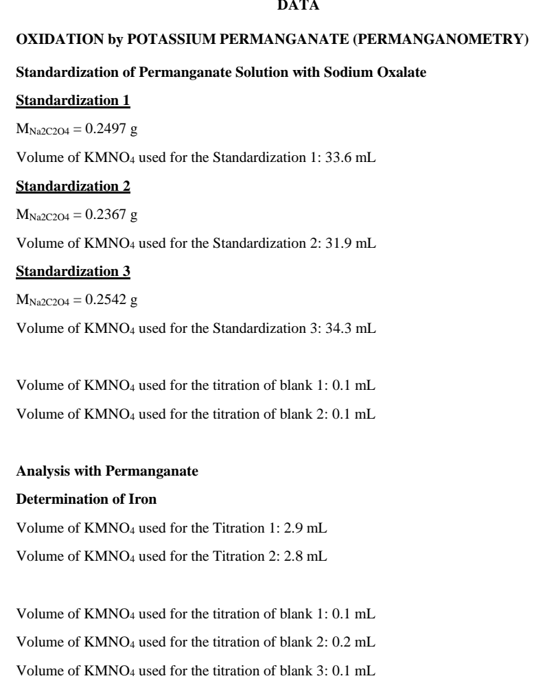 Solved Oxidation By Potassium Permanganate Perman Chegg