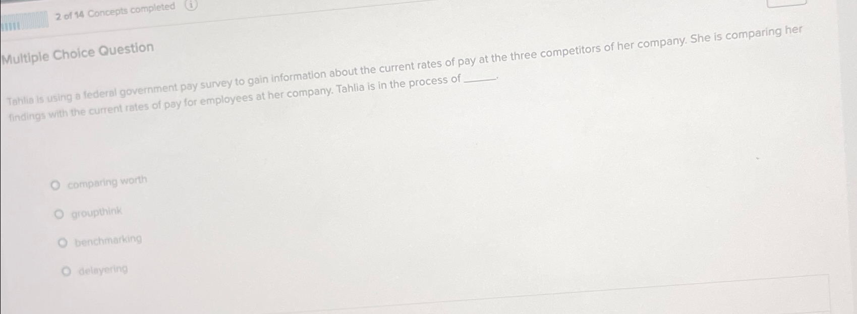 Solved 2 Of 14 Concepts CompletedMultiple Choice Chegg