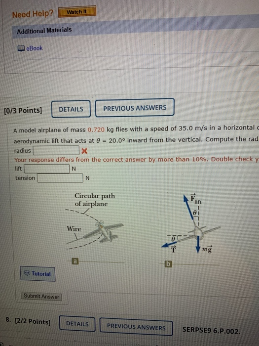 Solved A Model Airplane Of Mass Kg Flies With A Speed Chegg