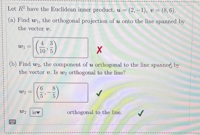 Solved Let R2 Have The Euclidean Inner Product Chegg