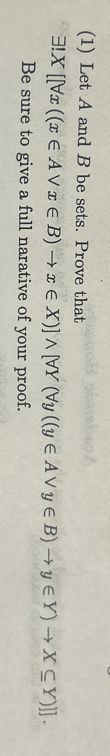 Solved Let A And B Be Sets Prove Chegg