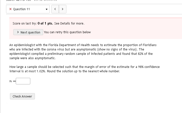 Solved An Epidemiologist With The Florida Department Of Chegg