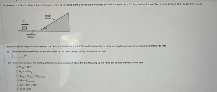 Solved As Shown In The Figure Below 3 Box Of Mass M 38