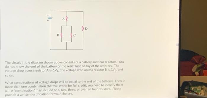 Solved The Circuit In The Diagram Shown Above Consists Of A Chegg