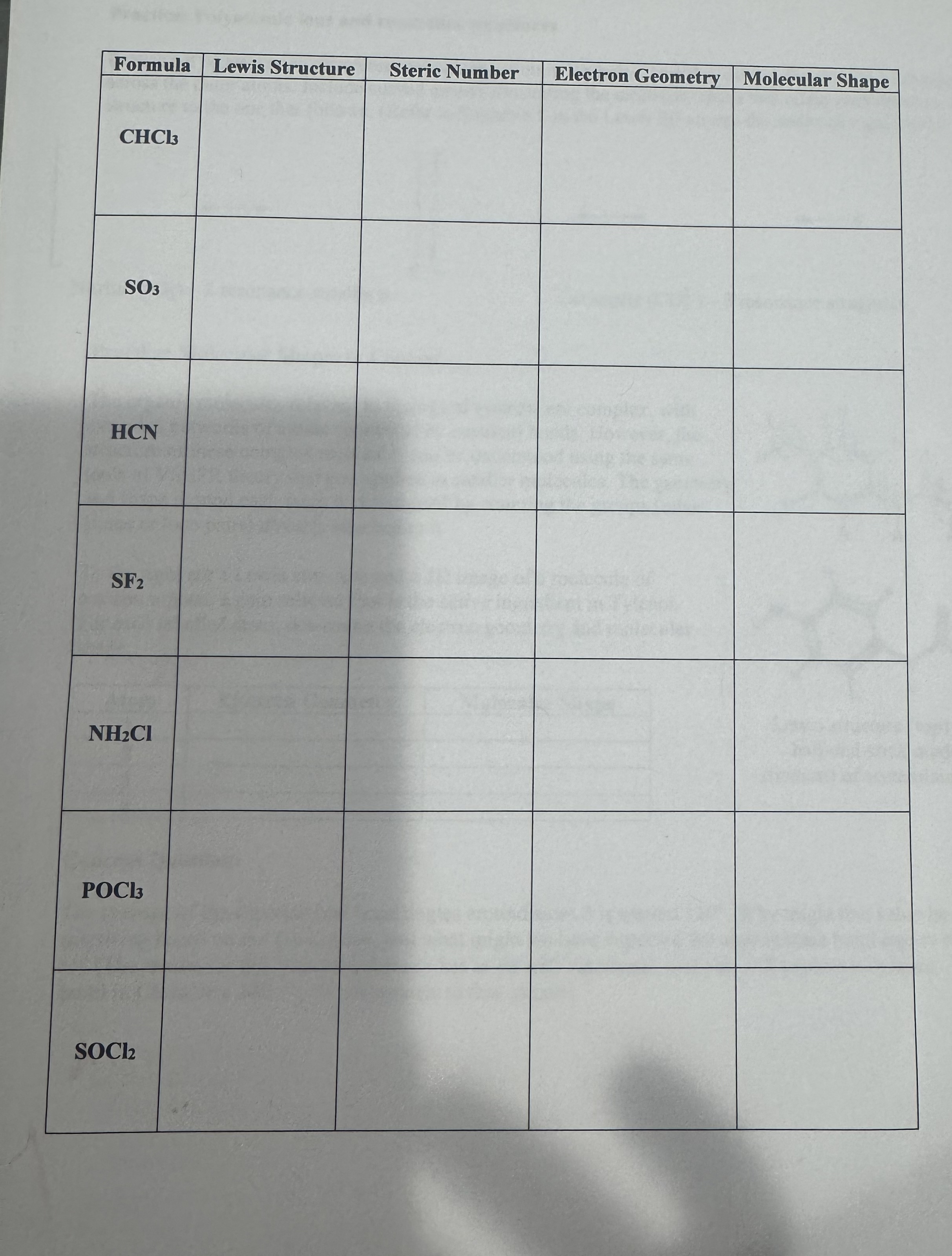 For Each Chemical Formula Given Below Draw A Complete Chegg