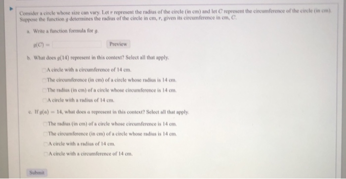 Solved Consider A Circle Whose Size Can Vary Let Rrepresent Chegg