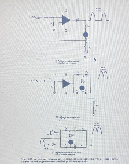 Solved The Half Wave Rectifier Electronic Voltmeter In Chegg