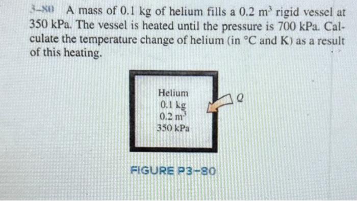 3 80 A mass of 0 1 kg of helium fills a 0 2 m³ rigid Chegg