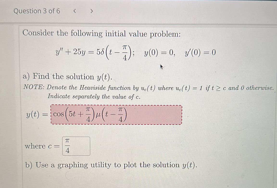 Consider The Following Initial Value Chegg