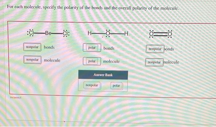 Quiz About Polarity Of Molecules