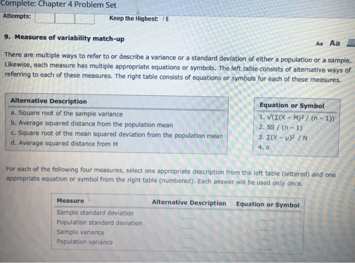 Solved Complete Chapter Problem Set Attempts Keep The Chegg