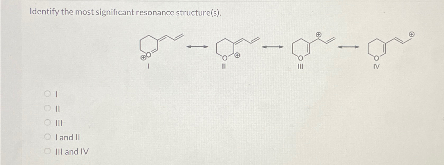 Solved Identify The Most Significant Resonance Chegg