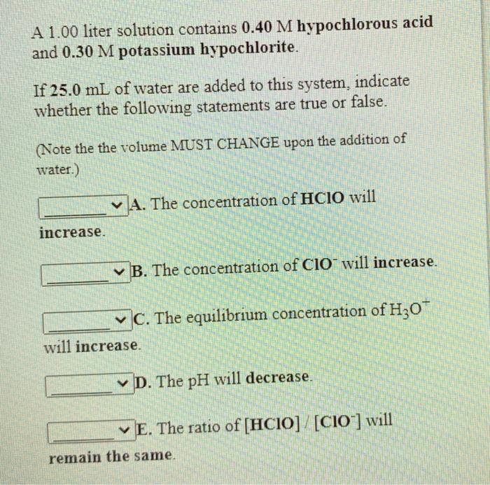 Solved A Liter Solution Contains M Ammonia And Chegg