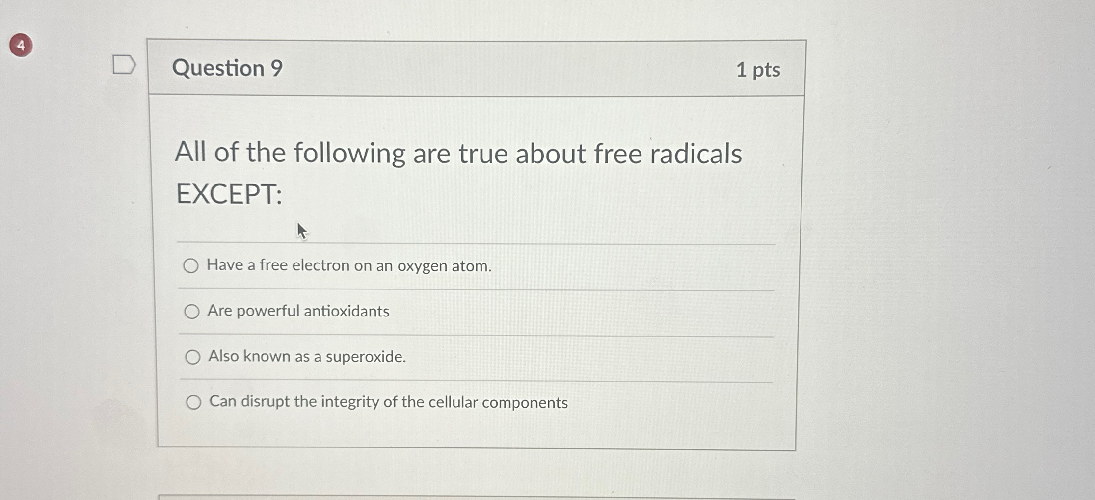 Solved Question Ptsall Of The Following Are True About Chegg