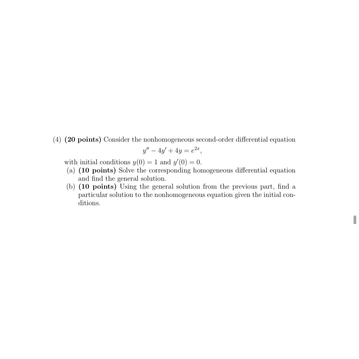 Solved Points Consider The Nonhomogeneous Chegg