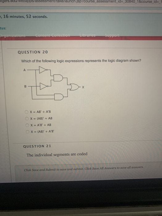 Solved Tgers Edu Webapps Assessment Chegg