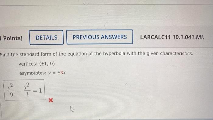 Solved Points Details Previous Answers Larcalc Chegg