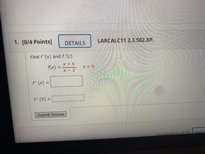 Solved Points Details Larcalc Xp Find Chegg