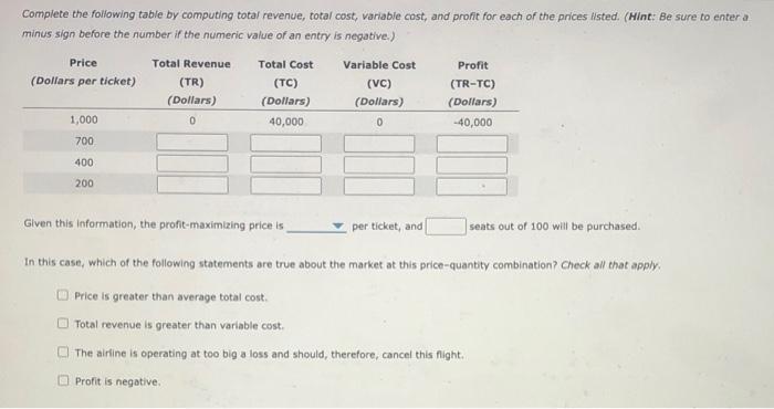 Solved Consider An Airline S Decision About Whether To Chegg