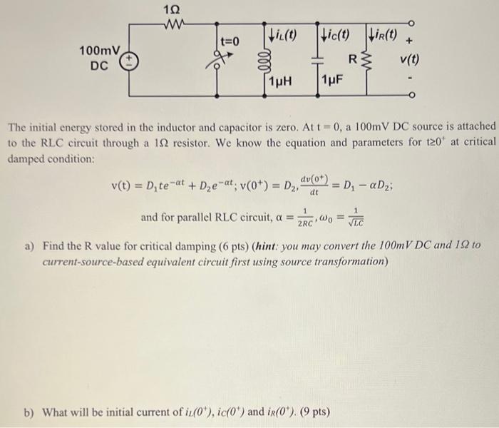 Solved T Vil T Iti T Tir T T Mv Dc R V T Chegg