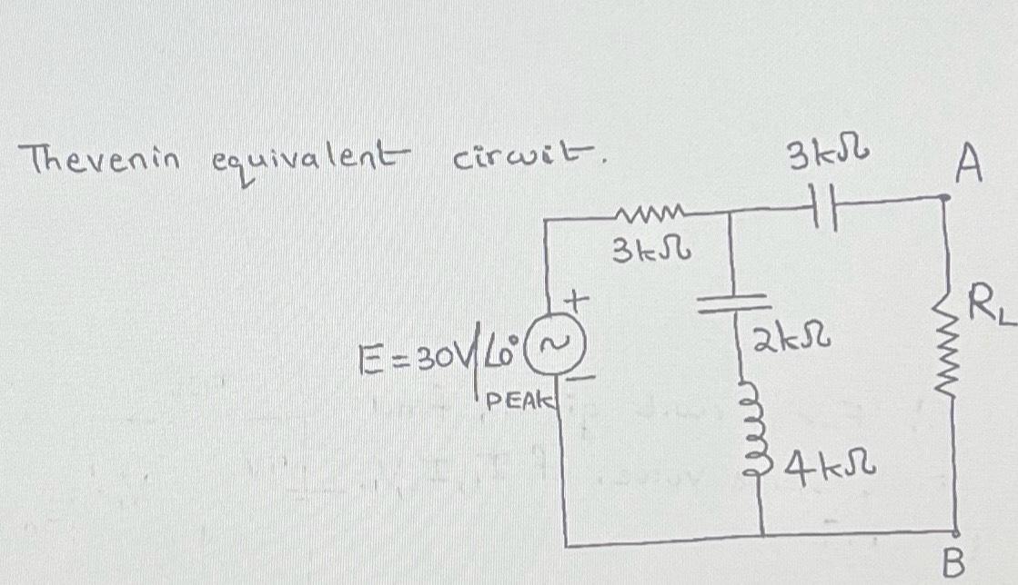 Solved Find Thevenin Equivalent Circuit Chegg