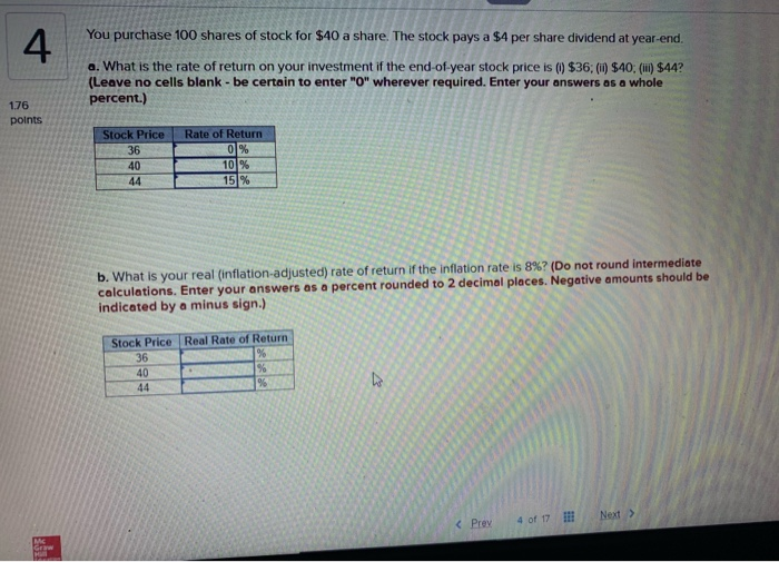 Solved You Purchase Shares Of Stock For A Share Chegg