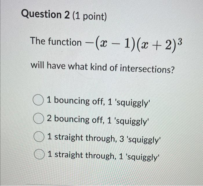 Solved Uestion 2 1 Point The Function X1 X 2 3 Will Chegg