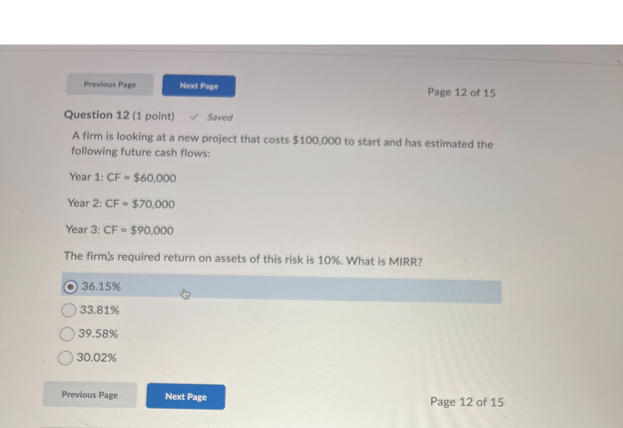 Solved Page Of Question Point Saveda Firm Is Chegg