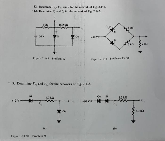 Solved 12 Determine Ve V3 And For The Network Of Fig Chegg