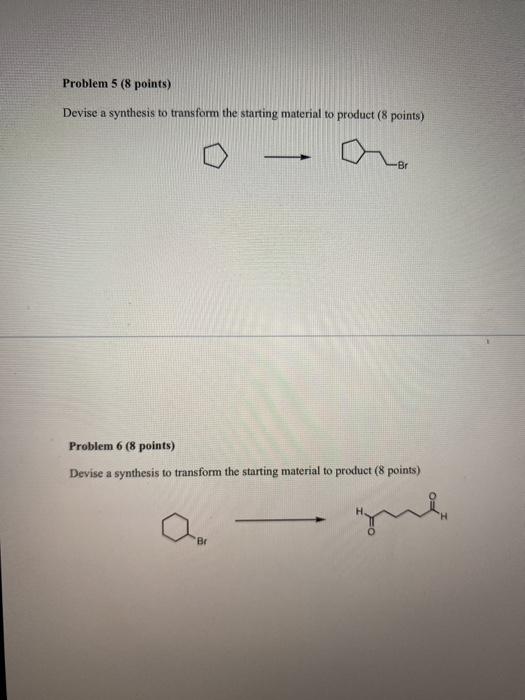 Solved Problem Points Devise A Synthesis To Transform Chegg