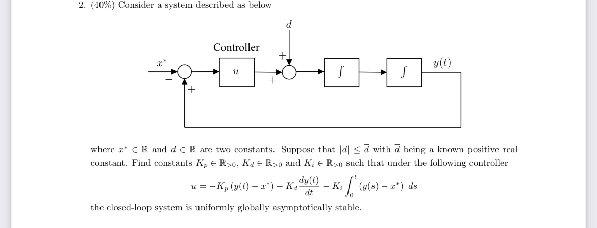 Solved Consider A System Described As Belowwhere X InR And Chegg