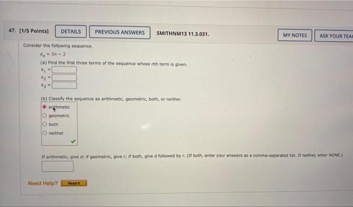 Solved 3 6 12 24 48 A Classify The Sequence As Arithmetic Chegg