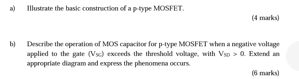 Solved A Illustrate The Basic Construction Of A P Type Chegg