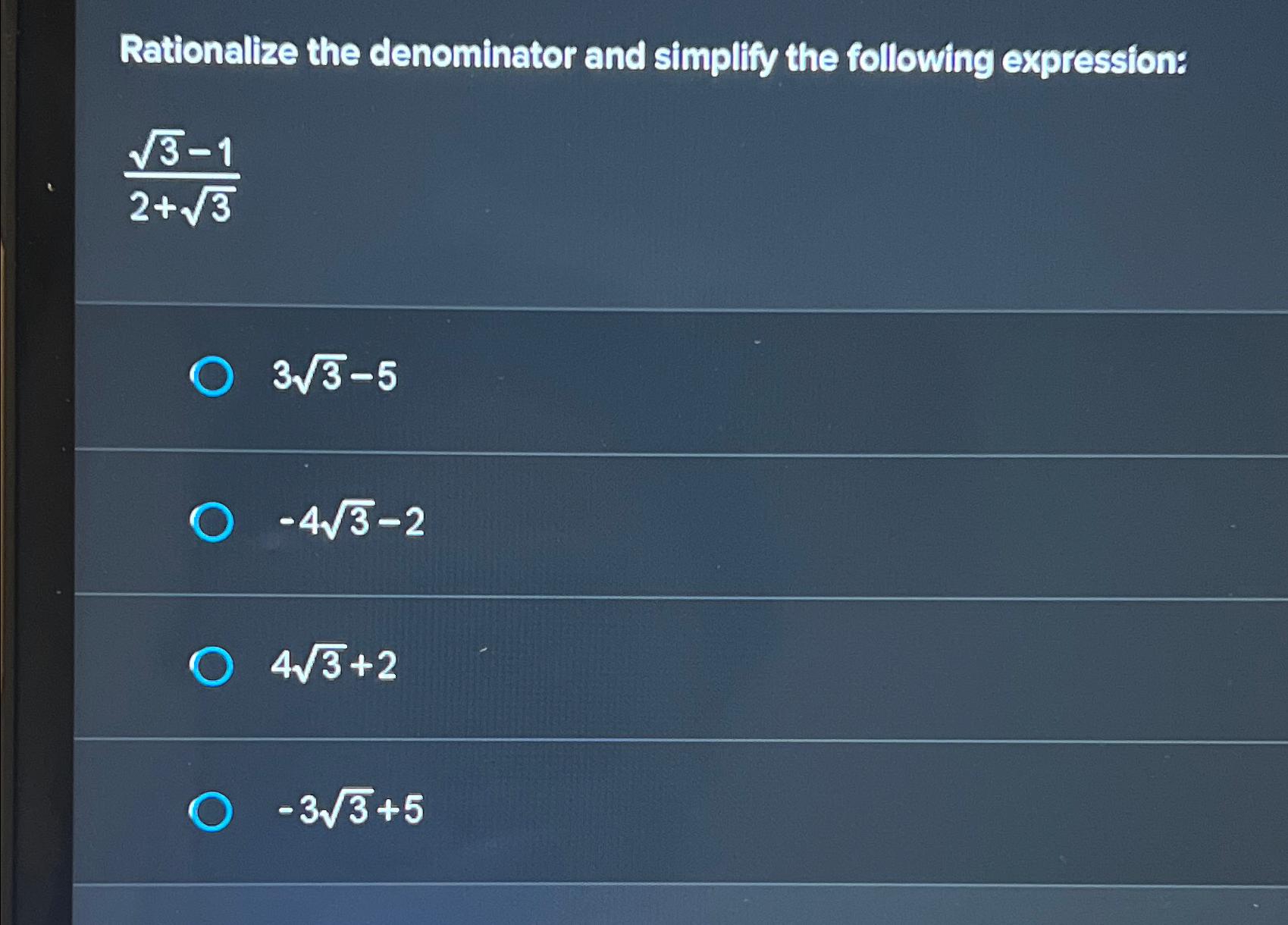 Solved Rationalize The Denominator And Simplify The Chegg